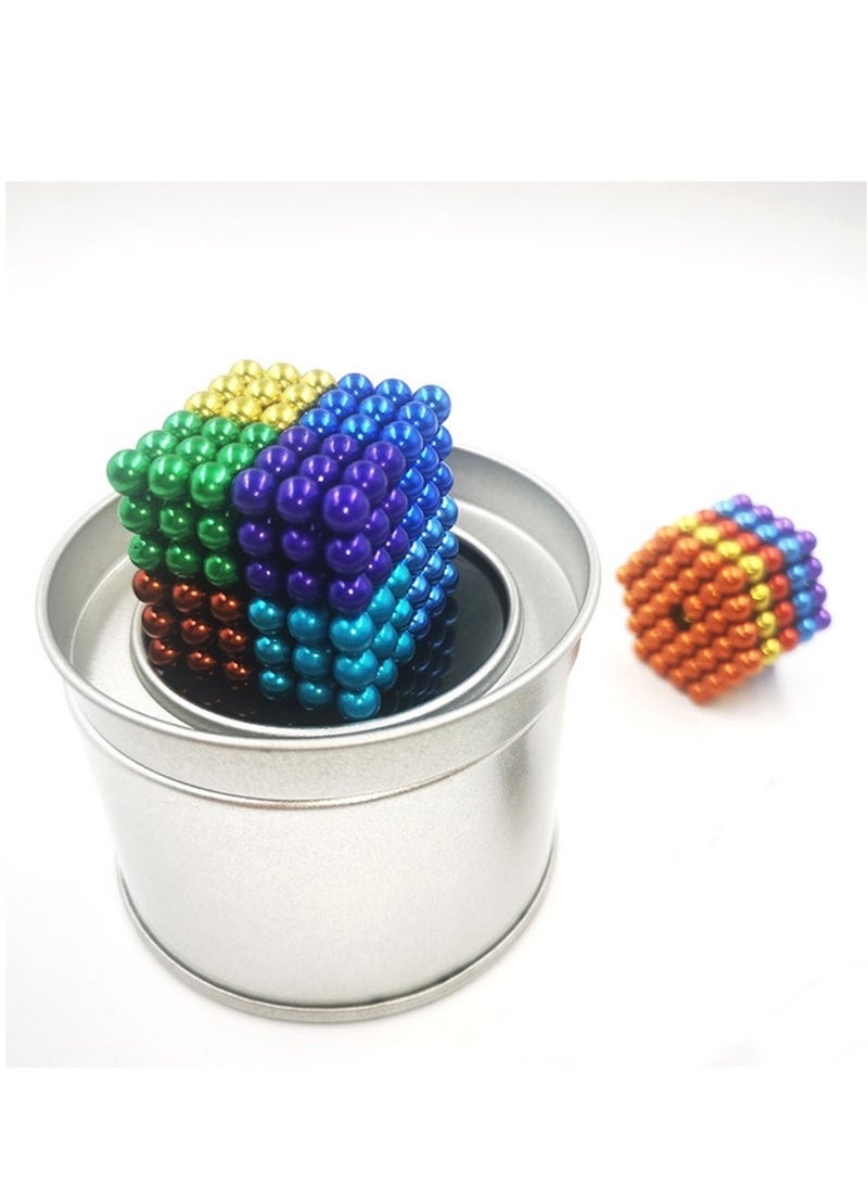 Bukela 216 Pieces Round Magnetic Educational Toys Set with 8 Different Colors , Desk Decor Sculpture Toys , Stress Relief Desk Toys Intelligence Development and Stress Relief Decor Fidget Toys - Image 1