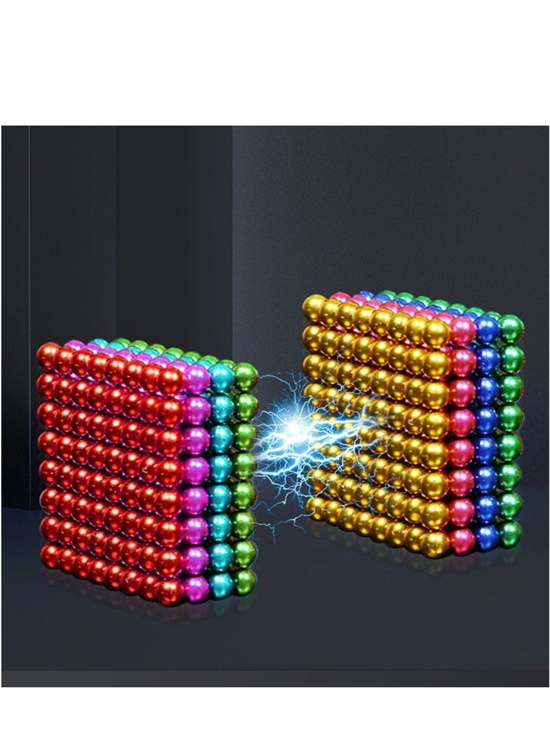 Bukela 216 Pieces Round Magnetic Educational Toys Set with 8 Different Colors , Desk Decor Sculpture Toys , Stress Relief Desk Toys Intelligence Development and Stress Relief Decor Fidget Toys - Image 4