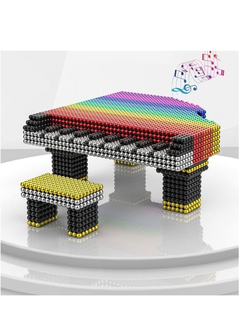 Bukela 216 Pieces Round Magnetic Educational Toys Set with 8 Different Colors , Desk Decor Sculpture Toys , Stress Relief Desk Toys Intelligence Development and Stress Relief Decor Fidget Toys - Image 2