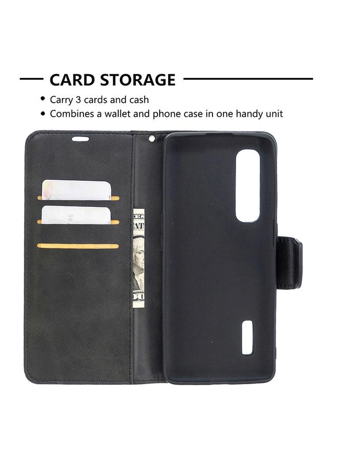 اس-توب جراب لهاتف OPPO Find X2 Pro بتصميم كلاسيكي من جلد الحمل، بلون نقي، مع حامل وفتحات للبطاقات ومحفظة وحبل تعليق - Image 5