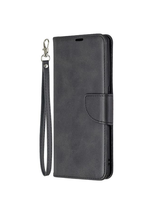 اس-توب جراب لهاتف OPPO Find X2 Pro بتصميم كلاسيكي من جلد الحمل، بلون نقي، مع حامل وفتحات للبطاقات ومحفظة وحبل تعليق - Image 2