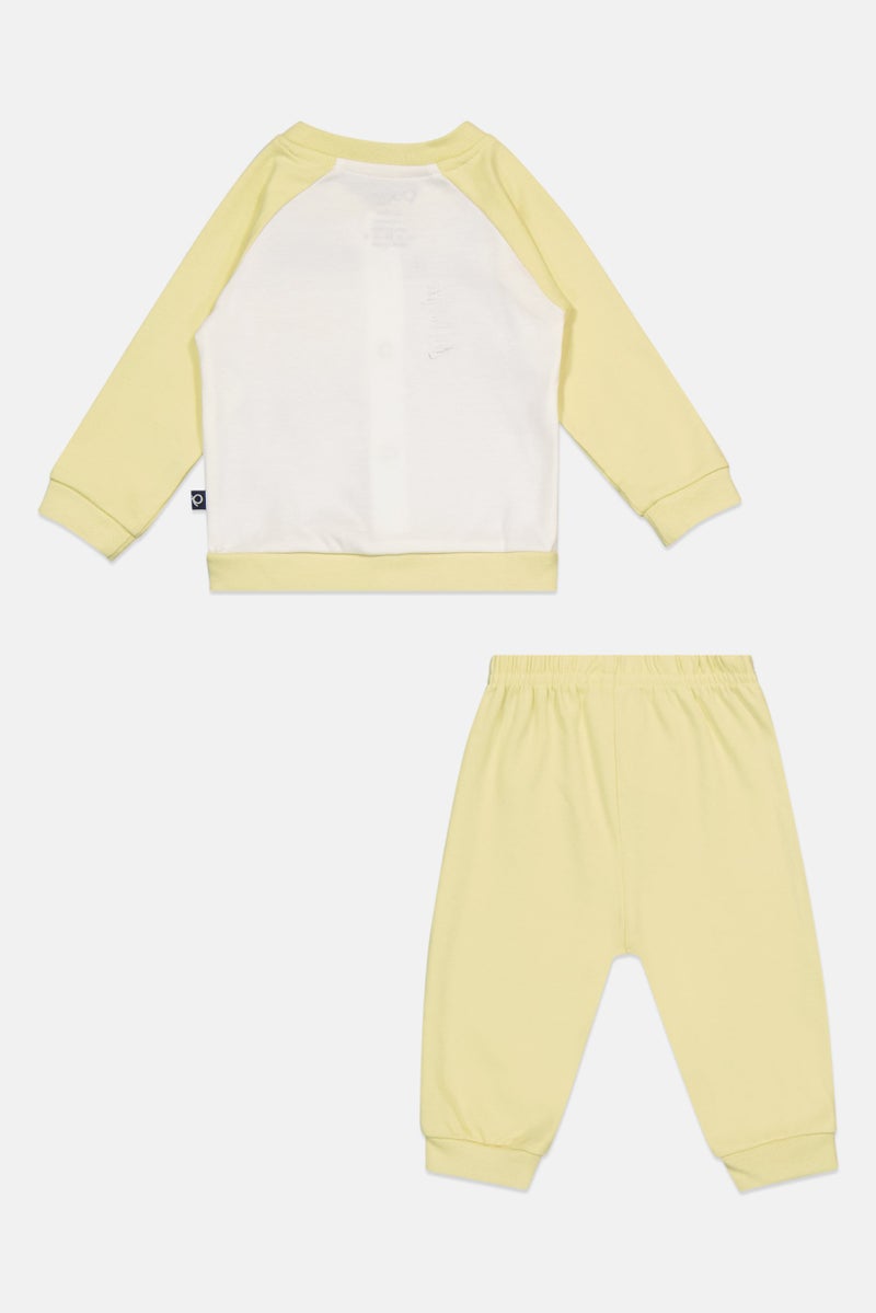 POPEES Toddlers Boy 2 Pcs Two Tone T-Shirt And Pant Set, Multicolor - Image 3