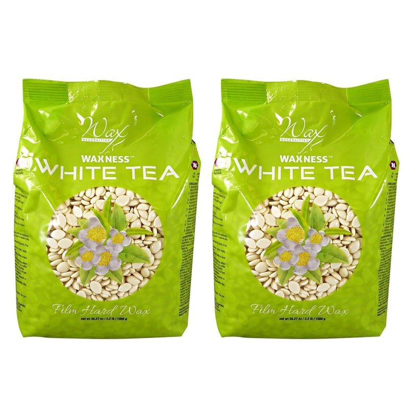 Waxness White Tea Cream Hard Wax 22 lb  Pack of 2