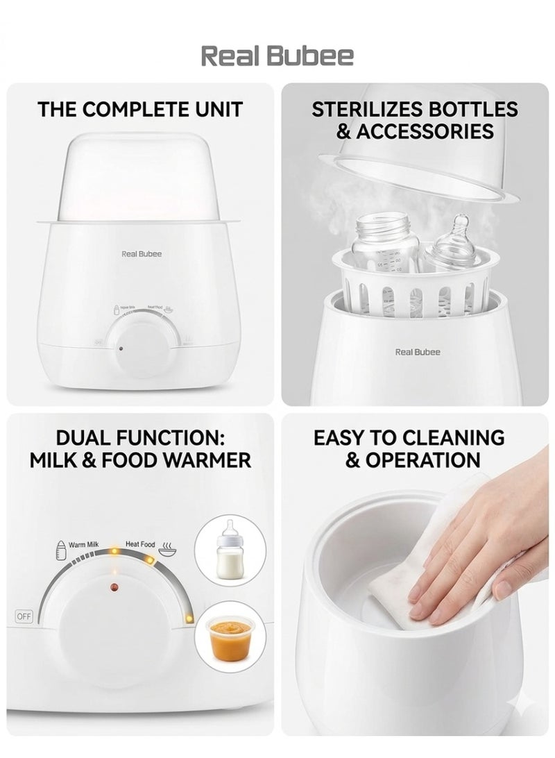 Real Bubee Multifunctional Baby Double Bottle Warmer, Milk & Food Heater, Steam Sterilizer - Image 3
