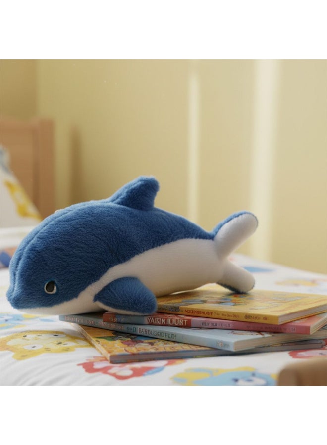 DANUBE HOME 30 cm Blue Plush Dolphin Soft Toy – Small Cuddly Stuffed Animal, Adorable Ocean Creature Plush, Perfect for Bedtime & Playtime - Image 1