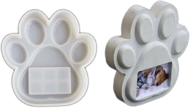 Silicone Pet Pawprint Frame Mold For Craft Jewelry Making And Home Decor - Image 5