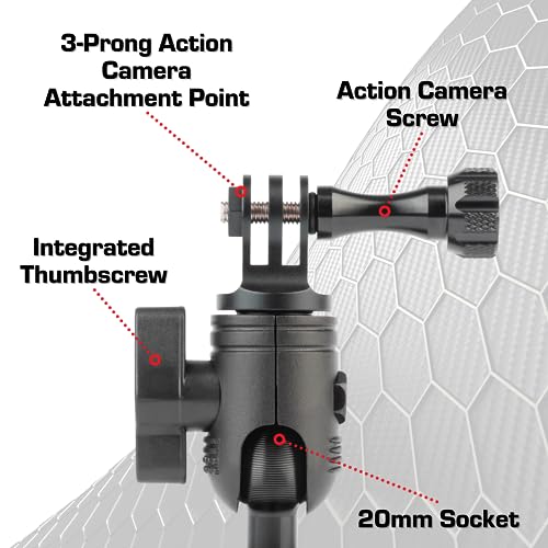 Bulletpoint Dash Mount Camera Holder Compatible with GoPro - Attaches to 20mm Mounting Ball - Image 3