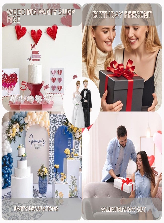 CHELEI2019 4.5 Inch Romantic Wedding Party Cake Topper Ornament Bride and Groom Figurine - Image 4