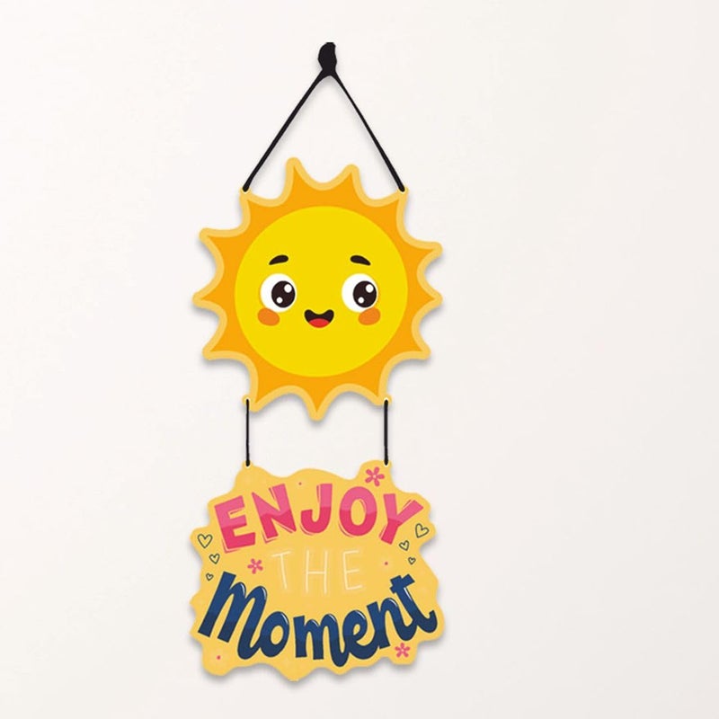 CVANU Enjoy The Moment Sun Wooden Printed Wall Hanging Board for Wall Decoration 12inchX31inch_W76 - Image 2