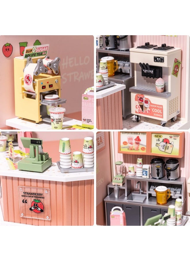 Rolife - Plastic House Building Set Toy Diy Miniature Dollhouse Playset With Led For Mini Figures Construction Toys Diorama Kit Gifts For Teens Adults - Image 1