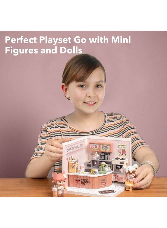 Rolife - Plastic House Building Set Toy Diy Miniature Dollhouse Playset With Led For Mini Figures Construction Toys Diorama Kit Gifts For Teens Adults - Image 1