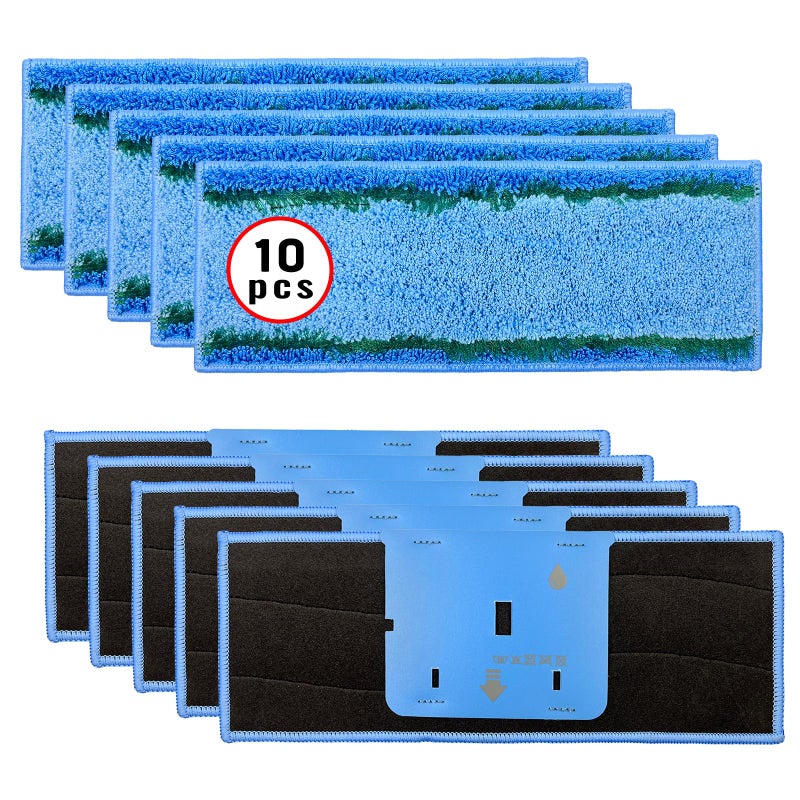 Jusiwow 10 Pack M6 Mopping Wet Pads Compatible with iRobot Braava Jet M6 Series 6012 6112 6113 Upgraded Robot MopWashable Microfiber Replacement Cleaning Pad
