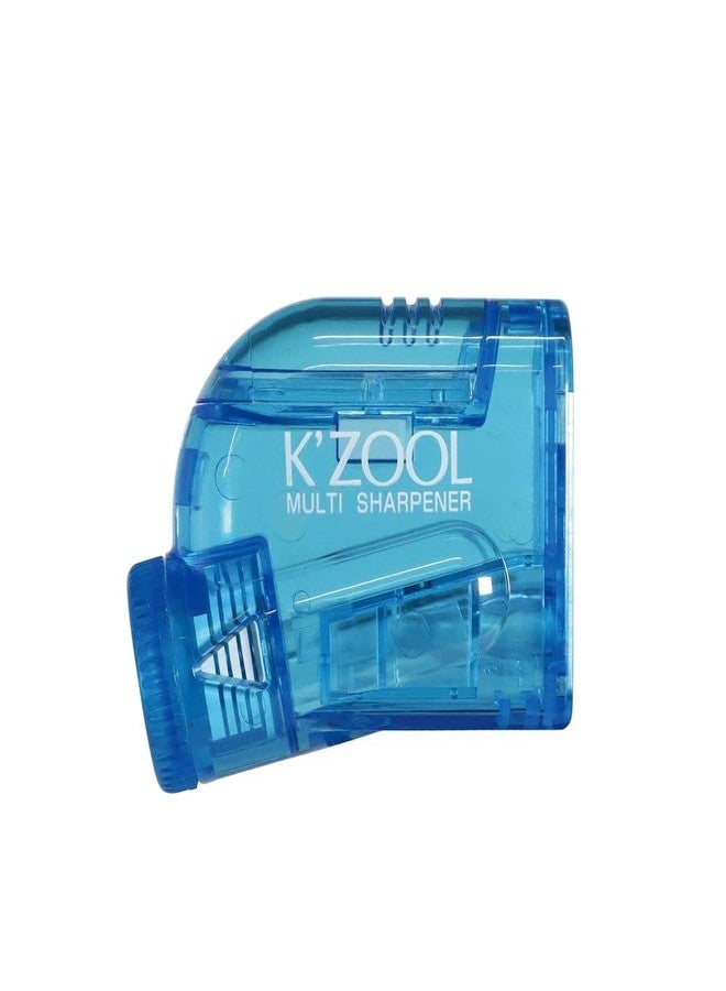 KUTSUWA STAD K'ZOOL Sharpness Adjustable Pencil Sharpener, Translucent Blue (RS035BL) - Image 1