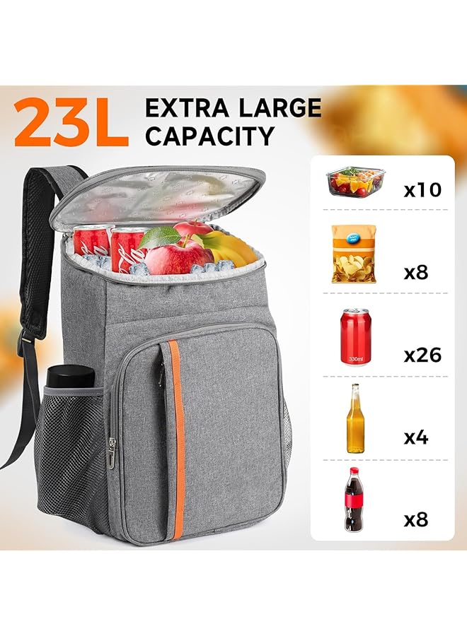 Generic 18L Cooler Backpack Insulated Cooler Backpack Lightweight Leakproof Cooler Tote Bag Large Capacity Soft Picnic Cooler Bag for Men Women to Picnics Camping Beach Lunch Park  - Image 2