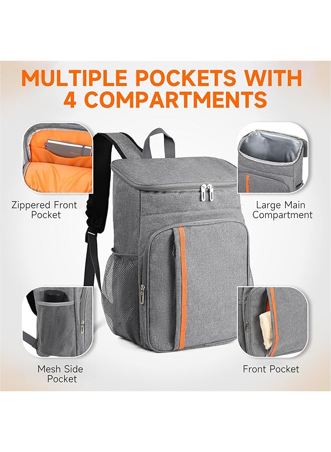 Generic 18L Cooler Backpack Insulated Cooler Backpack Lightweight Leakproof Cooler Tote Bag Large Capacity Soft Picnic Cooler Bag for Men Women to Picnics Camping Beach Lunch Park  - Image 4