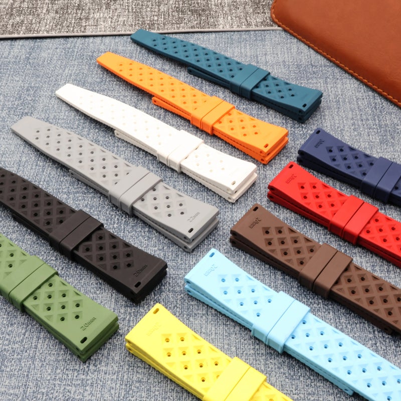 Bluejw LAIHE Adjustable 20mm 22mm Quick Release Watch Straps – Replace the Watch Strap with Racing Diver Tropical Replacement Bands for Men and Women - Image 4