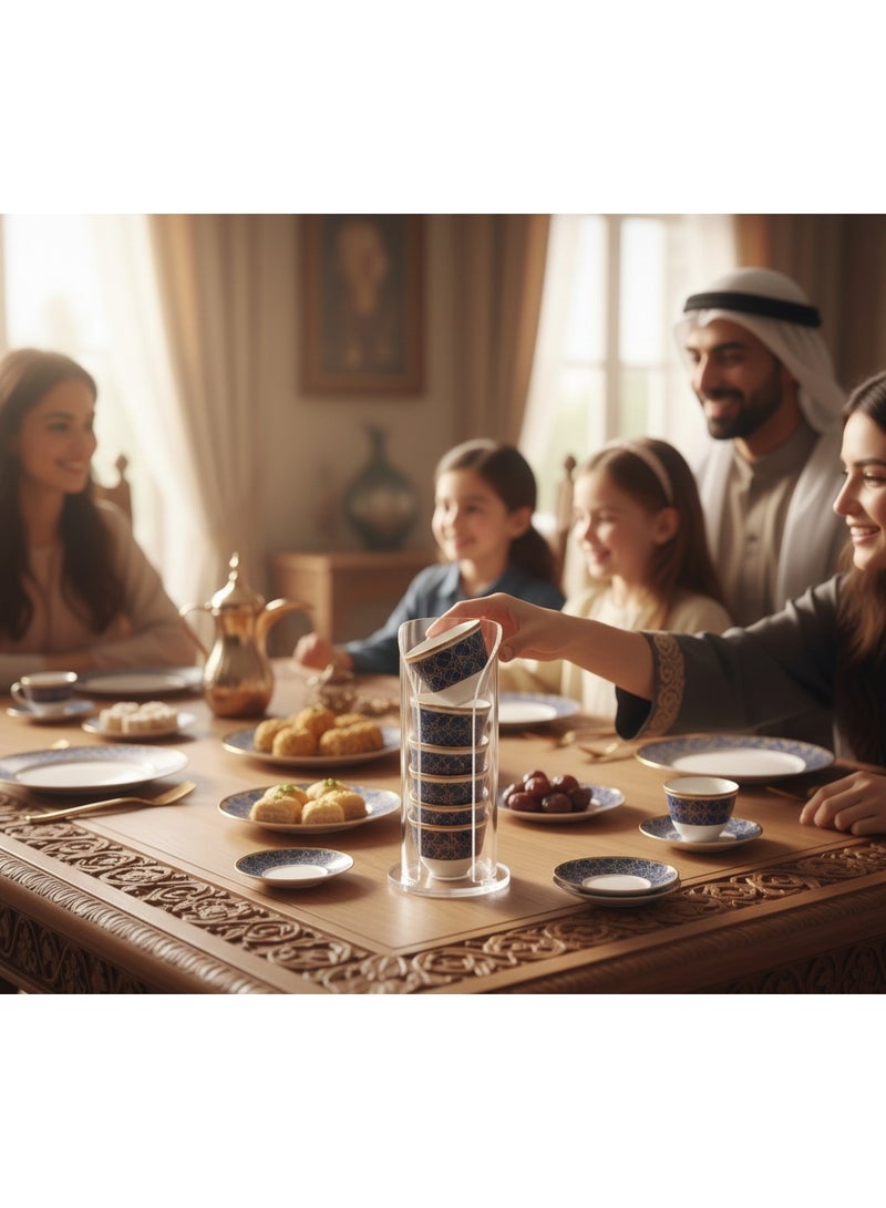 Bayti H.H. Traditional Finjan Coffee Cup Holder Stand Display Rack – Clear Acrylic Organizer for Arabic & Turkish Coffee Cups, Elegant Countertop Display - Image 5