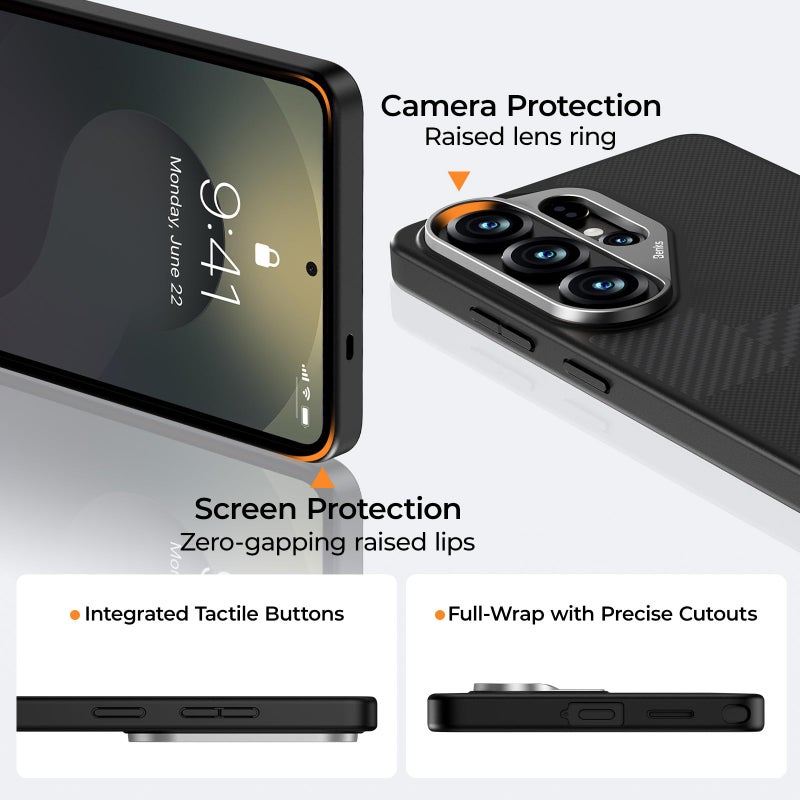 BENKS S26 Ultra Case, Montage ArmorPro Case for Samsung Galaxy S26 Ultra, MagSafe Compatible Military-Grade Protective Case, Built with Dupont Kevlar Aramid Fiber & TPU, Aluminum Camera Protection - Image 3