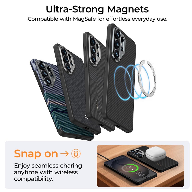BENKS S26 Ultra Case, Montage ArmorPro Case for Samsung Galaxy S26 Ultra, MagSafe Compatible Military-Grade Protective Case, Built with Dupont Kevlar Aramid Fiber & TPU, Aluminum Camera Protection - Image 5