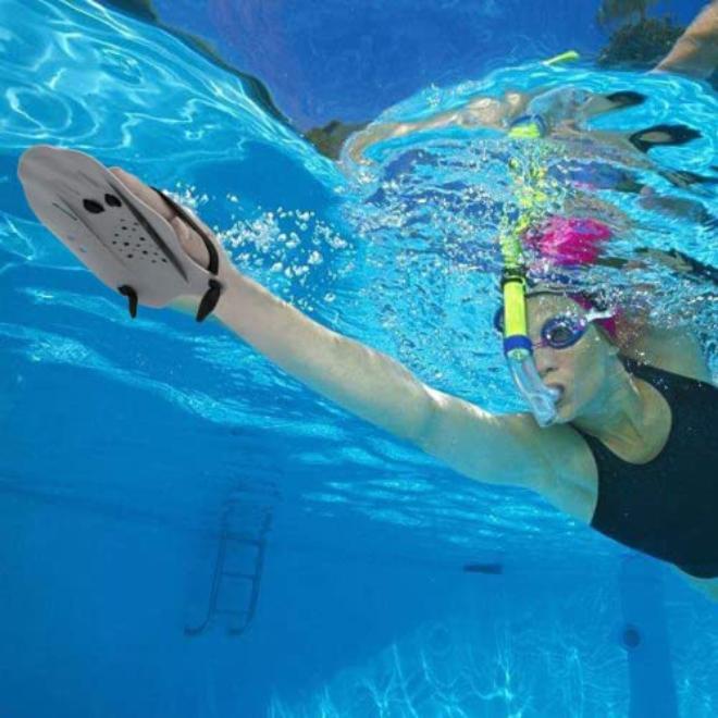 Swim Training Paddles for All Levels – Adjustable Comfort Straps Lightweight Polypropylene Hand Paddles for Men Women Silver Grey - Image 5