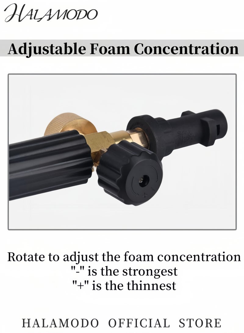 HALAMODO Car Pressure Washer Jet Quick Release Adjustable Snow Foam Lance Foam Cannon Foam Blaster Compatible with Karcher K Series K2-K7 Manual Pressure Washer  - Image 4