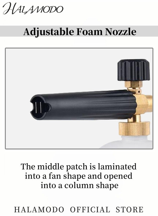 HALAMODO Car Pressure Washer Jet Quick Release Adjustable Snow Foam Lance Foam Cannon Foam Blaster Compatible with Karcher K Series K2-K7 Manual Pressure Washer  - Image 5