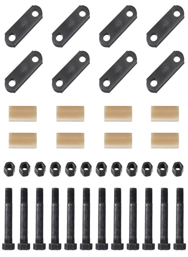 Racewill 2 Packs Tandem Axle Trailer Shackles Kit: Trailer Shackles with Trailer Shackle Bolts, 2-5/8" Trailer Shackle Straps (262), Used On Dual-Axle Systems And All Triple-Axle Systems - Image 1