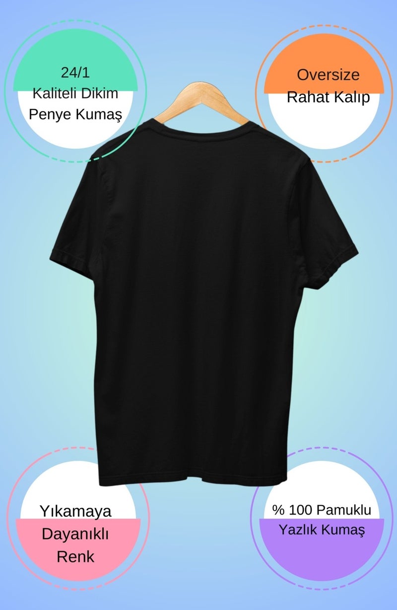Fuddy Moda Fuddy Fashion Oversize Billie Eilish Album Cover Back Printed Unisex T-Shirt - Image 3