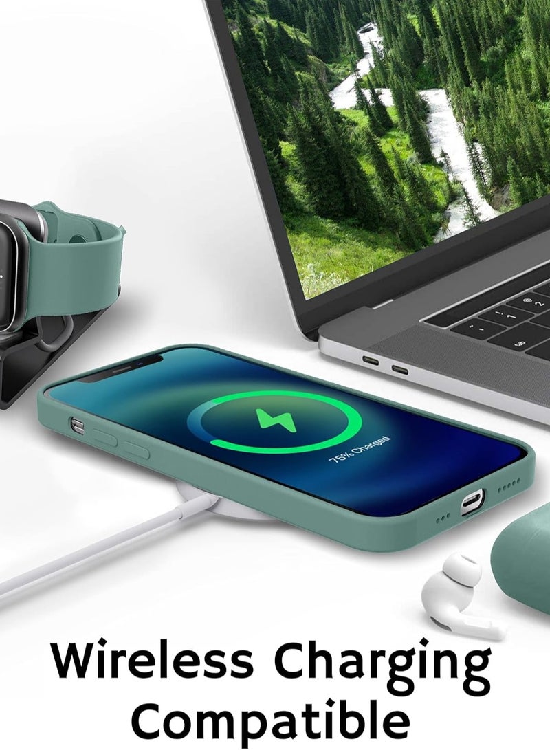 MIGOFAST Liquid Silicone Gel Cover with Full Body Protection Anti-Scratch Shockproof Case Compatible with iPhone 12 Pro Max - Image 4