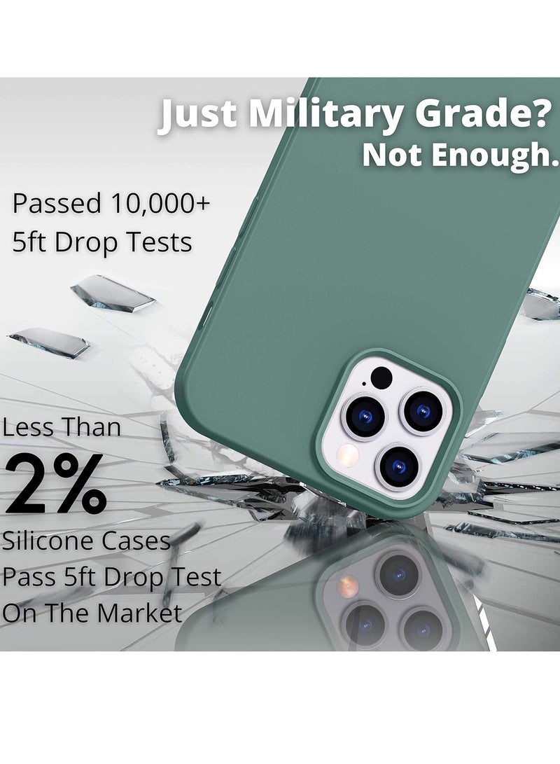 MIGOFAST Liquid Silicone Gel Cover with Full Body Protection Anti-Scratch Shockproof Case Compatible with iPhone 12 Pro Max - Image 3