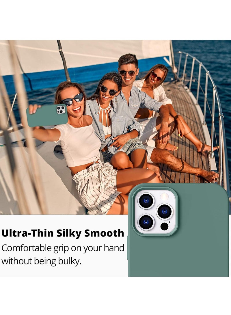 MIGOFAST Liquid Silicone Gel Cover with Full Body Protection Anti-Scratch Shockproof Case Compatible with iPhone 12 Pro Max - Image 2