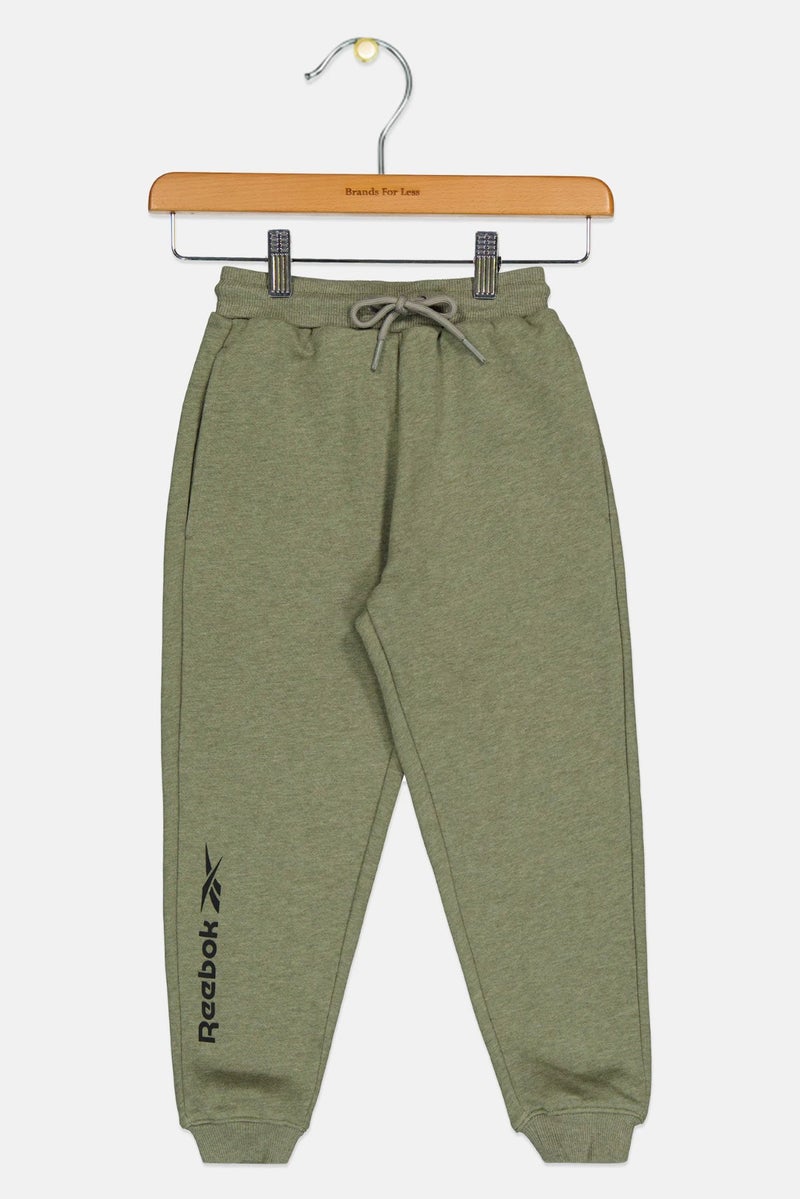 Reebok Toddlers Boy Brand Logo Sweatpants, Heather Olive - Image 2