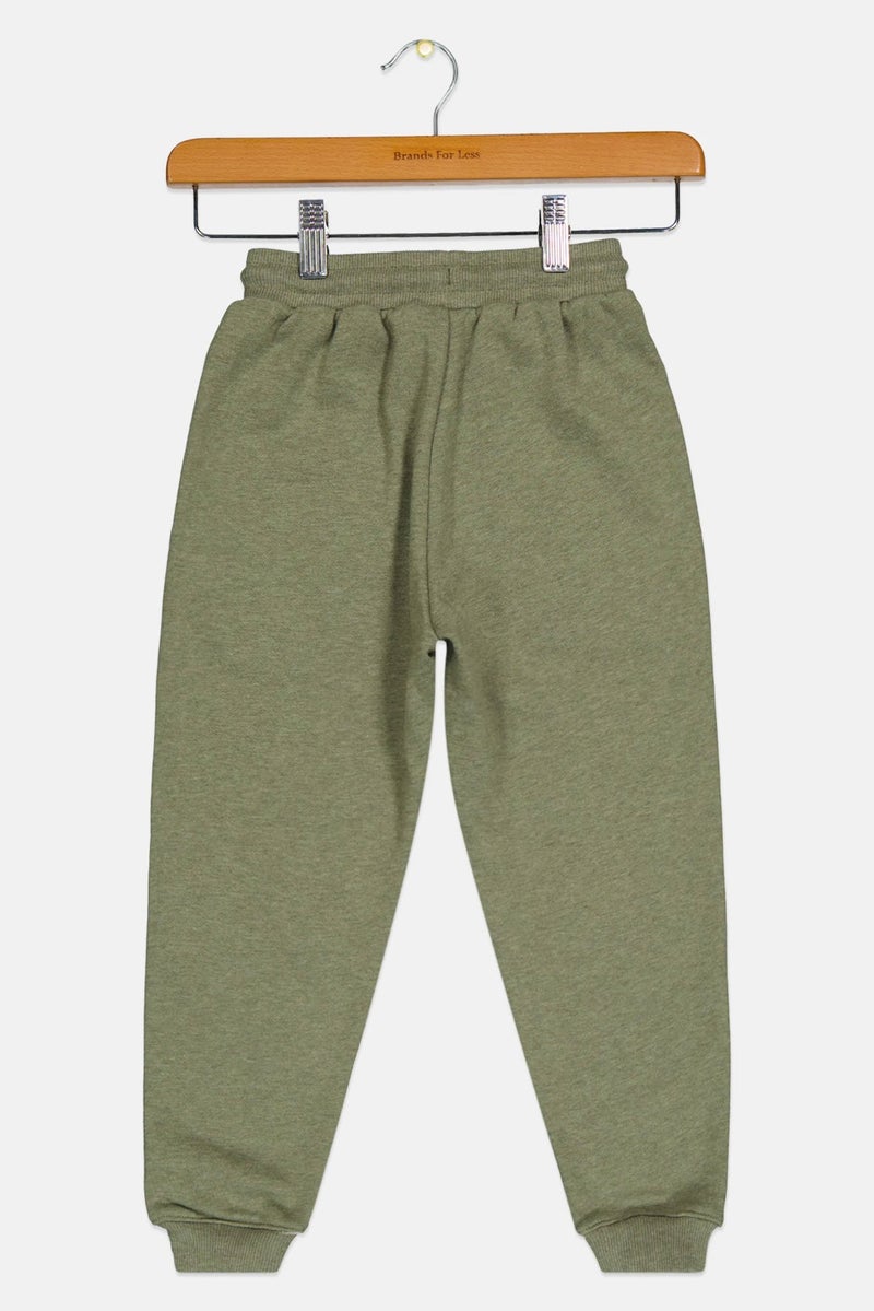 Reebok Toddlers Boy Brand Logo Sweatpants, Heather Olive - Image 3