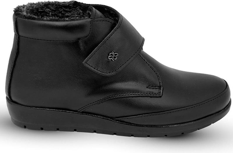 Ispartalılar Ispartaliler 200 Orthopedic Black Mother Boots with Fur Insole Women's Velcro Boots Shoes  - Image 1