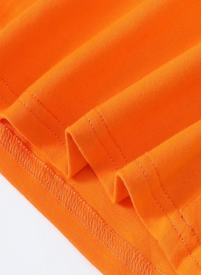 Magic Park بلوزة طويلة الأكمام للبنات من ماجيك بارك 12M-14Y تي شيرت بلون صلب للأطفال تي شيرت بأكمام مزخرفة للبنات الصغيرة ملابس شتوية عادية (تي شيرت برتقالي طويل، 4-5 سنوات) - Image 5