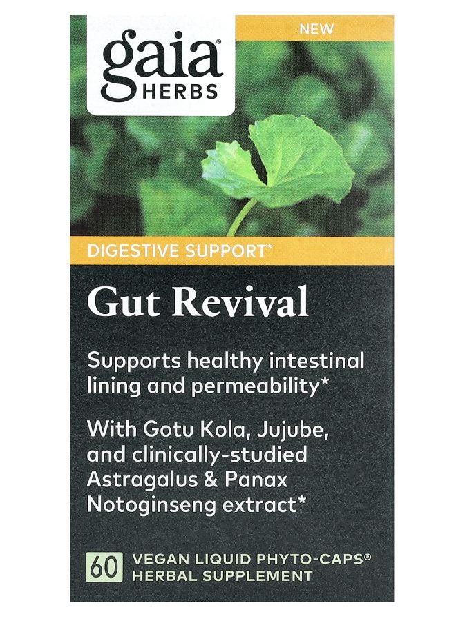 Gaia Herbs Gut Revival 60 Vegan Liquid Phyto-Caps 