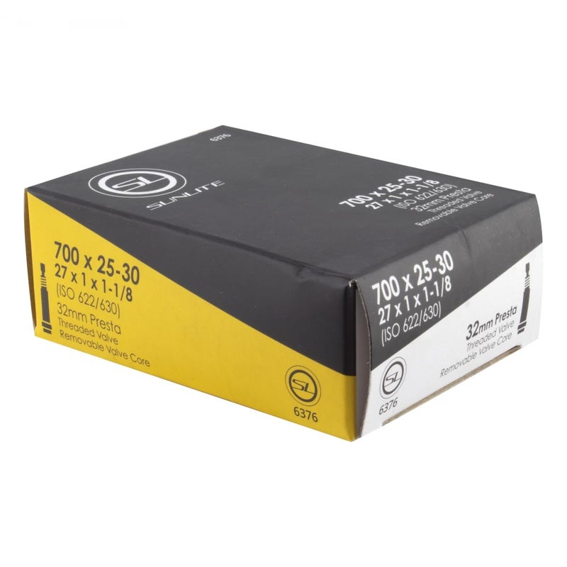 Sunlite Presta Valve Bicycle Tubes, 700 X 25-30 / 32Mm Valve
