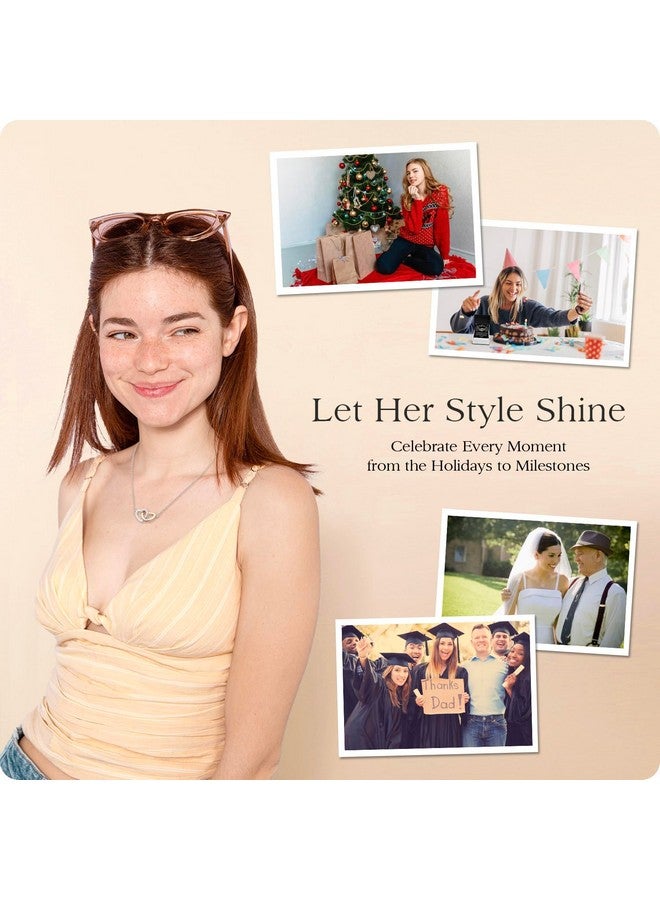 Larvincy To My Daughter Necklace From Dad With Heartfelt Message & Elegant Box, Valentines Gifts For Daughter From Father, Jewelry Gift From Daddy for Birthday, Graduation & More - Image 4