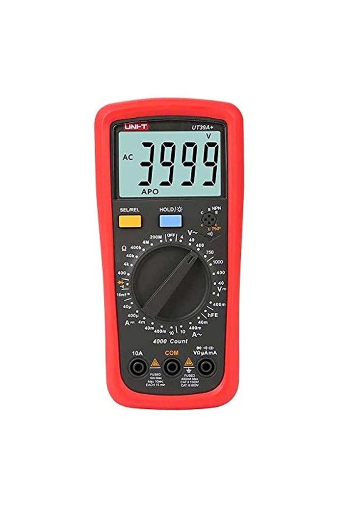 UniT UNI-T UT39A+ Digital Multimeter Auto Range with LCD Backlight Data Hold Multimetro Tester (UT39A+) - Image 1