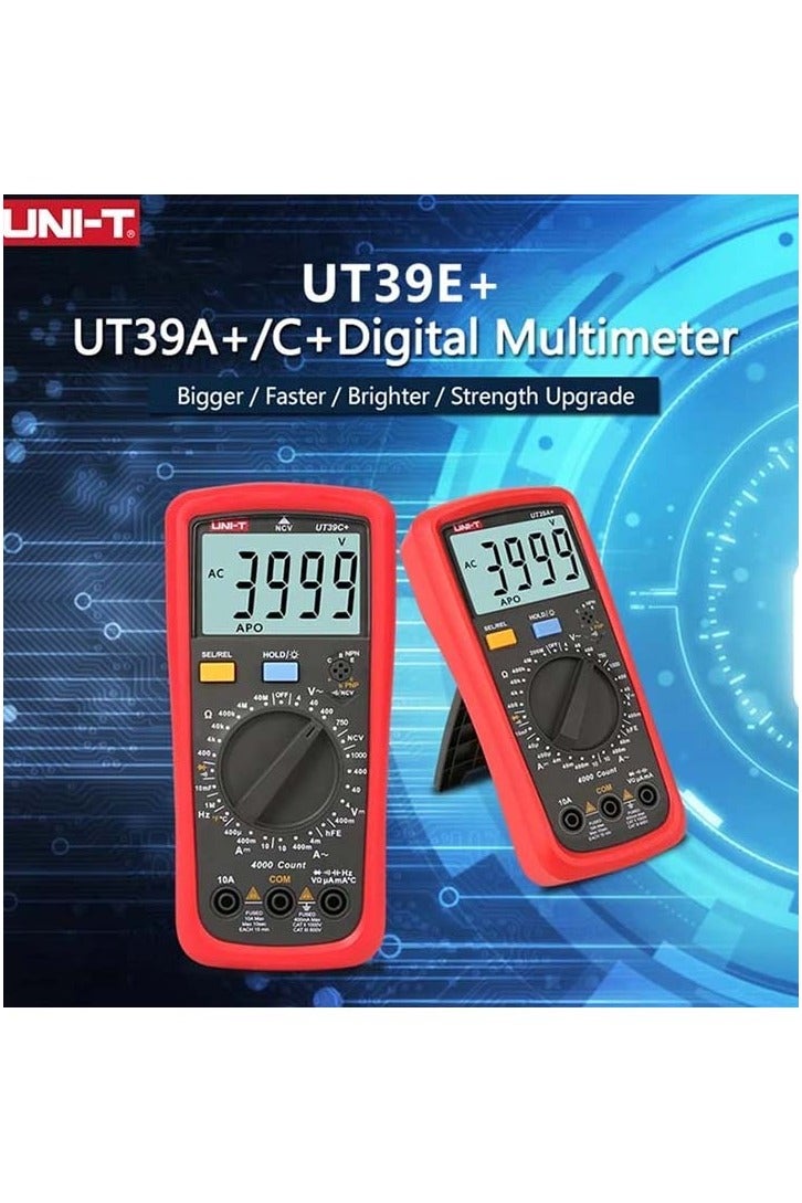 UniT UNI-T UT39A+ Digital Multimeter Auto Range with LCD Backlight Data Hold Multimetro Tester (UT39A+) - Image 3