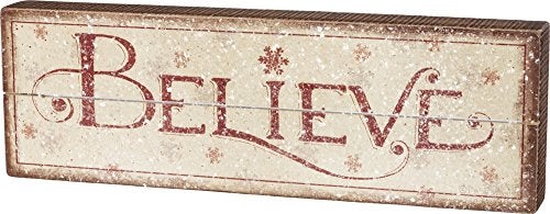 Primitives by Kathy Nordic Box Sign Believe - Image 1