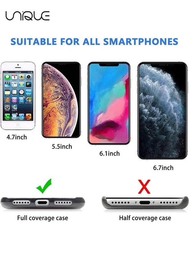 Unique - Phone Lanyard, Adjustable Crossbody Around Neck Lanyard and Wrist Strap Tether Phone Charms with 2 Sticky Pads Compatible for iPhone,Samsung Galaxy and All Smartphones-Black - Image 1