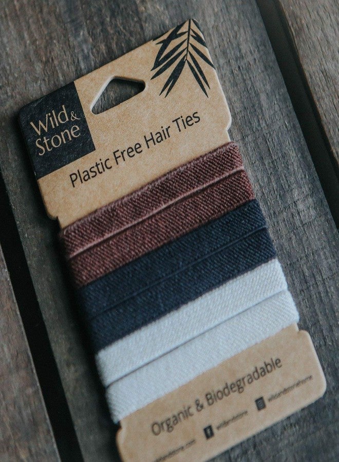 Wild Stone Wild & Stone | Pack of 6 Hair Bands | 100% Biodegradable and Plastic-Free Elastic Hair Ties | 100% Organic Cotton and Natural Plant-Based Rubber | No Crease Ponytail Holder (Natural) - Image 4