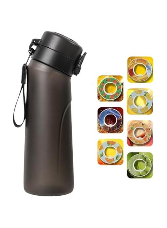 BWSJ Water Bottle Set 650ML Fruit Fragrance Water Bottle with 7 Flavour Pods 0 Sugar Water Cup BPA Free Sports Water Cup Suitable for Gym and Outdoor Sports Back  7 - Image 1