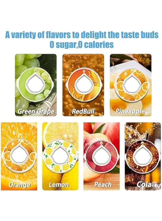 BWSJ Water Bottle Set 650ML Fruit Fragrance Water Bottle with 7 Flavour Pods 0 Sugar Water Cup BPA Free Sports Water Cup Suitable for Gym and Outdoor Sports Back  7 - Image 4
