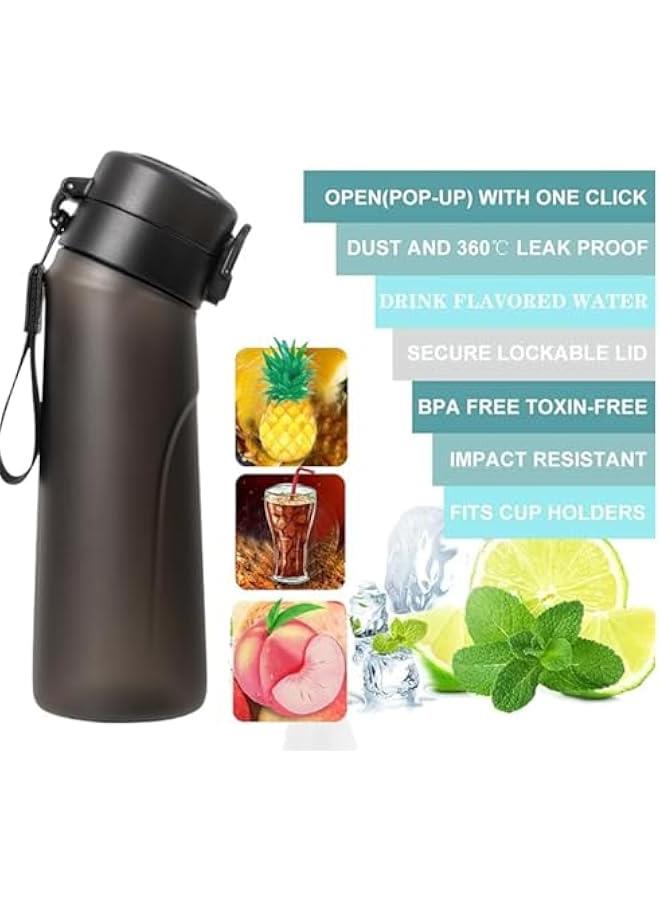 BWSJ Water Bottle Set 650ML Fruit Fragrance Water Bottle with 7 Flavour Pods 0 Sugar Water Cup BPA Free Sports Water Cup Suitable for Gym and Outdoor Sports Back  7 - Image 5