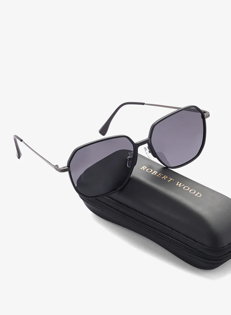 روبرت وود Polarized Lens Aviator Sunglasses
