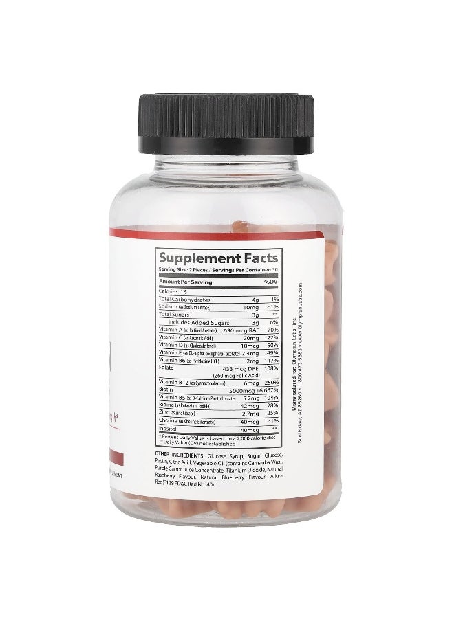 Olympian Labs Olympian Labs, Hair Vitamin Gummies, 60 Gummies  - Image 2