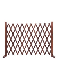 HOME TASTE Hometaste Expandable Garden Fence - Portable Wood Wicker Fence, Expanding Trellis Wooden Fence Privacy Screen, Freestanding Fence, Dog Pet Gate, Decorative Wooden Garden Fence (70Cm Brown) 