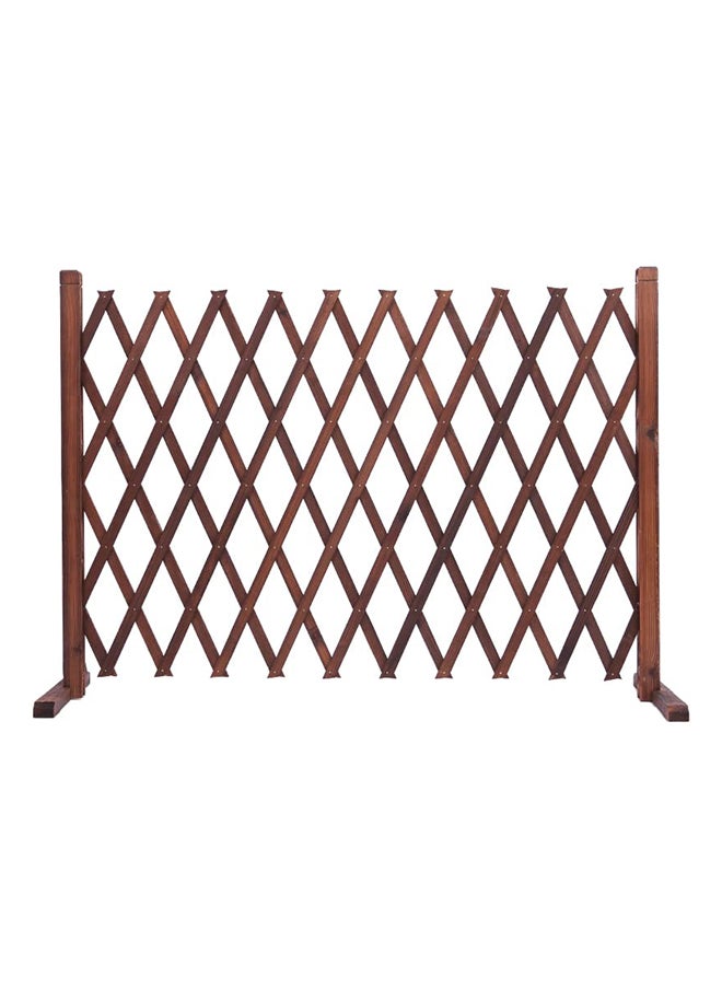 HOME TASTE Hometaste Expandable Garden Fence - Portable Wood Wicker Fence, Expanding Trellis Wooden Fence Privacy Screen, Freestanding Fence, Dog Pet Gate, Decorative Wooden Garden Fence (70Cm Brown) 